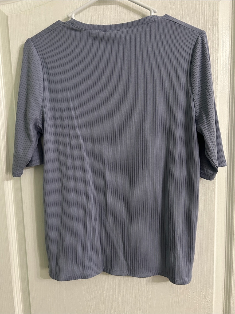 Splendid Ribbed Crewneck Tee in Slate Blue - Picture 4 of 9